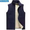 Cashmere Men 'Ärmlös Vest Jackor Vinter Fashion Wool Vest Male Bomull-Padded Västar Jädrar Män Varma Waistcats Kläder 8XL 210925