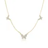 Fashion butterfly element Necklace micro inlaid zircon refined jewelry and trendy clavicle chain2389082
