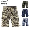 Men's Summer Casual Loose Camouflage Cargo Shorts Men Multi-Pocket 100% Cotton Street Military Knee-Length Beach 220301