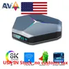 Fartyg från USA A95X F4 TV Box Amlogic S905X4 RGB Light Android 10 4G 32GB Support Dual WiFi 8k