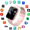 Watch Watch Women Men Smartwatch لنظام Android IOS Electronics Clock Tracker Tracker Silicone Strap ساعات ساعات
