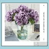 Decoratieve bloemen kransen feestelijke benodigdheden tuin simatie hydrangea hortensia bloem hoofd imitatie zijden stuk echte kleur 11 kleuren voor bruiloft CE