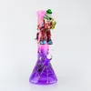 Colorful Glass bong beaker base hand-painted artwork high borosilicate water pipes