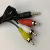 Adaptateur prise jack 35 mm mâle vers 3 RCA câble audio auxiliaire cordon AV vidéo pour lecteur de console de jeu DVD enregistreur HiFi magnétoscope TV stéréo environ 4830729