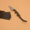 Cuchillo recto de supervivencia 8Cr13Mov Hoja recubierta de titanio Mango completo Tang G10 Cuchillos de cuchillas fijas con funda de cuero