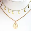 New Julie and the Phantoms Rock Hip Hop Party Girl Fashion Hand Moon Necklace Blessed Virgin Mary Lucky Pendant Y0309