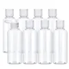 5ml 10ml 20ml 30ml 50ml 60ml 80ml 100ml frasco vazio plástico com tampão de flip recipientes de viagem Refilable garrafas de higiene para a loção do shampoo