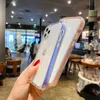 iPhone 12 11 PRO MAX XS XR 7 8プラス多色フレーム耐衝撃TPUクリアバックカバー