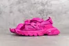 2021 High End Version Spår Sandaler Plattform Mode Män Kvinnor Mens Sneakers Tofflor Rosa Vit Svart Blå Slides Strand Casual Skor Tjockt Botten Balancaig 08v7 #