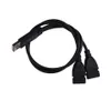 Double USB Extension A-Male To 2 A-Female Y Cables Power Adapter Converter Splitter Cable Cord