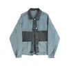 Nähen Denim Mantel Frauen Frühling Herbst Koreanische Lose Top Jacke Cowboy Mäntel Plus Größe Streetwear 210510