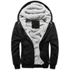 Black Hoodies Men Winter Jacket Fashion Thick Men's Hooded Sweatshirt Male Warm Fur Liner Sportswear Tracksuits Mens Coat 211014
