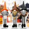 Party Supplies Halloween Dekoracje Gnomes Doll Plush Handmade Tomte Szwedzki Longged Dwarf Tabeli Ozdoby Dzieci Prezenty XBJK2107