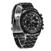 Rosra ogląda mężczyzn zegarków sportowych czarnych ze stali nierdzewnej Kwarcowe zegarki Mężczyźni zegarki wojskowe Relogio Masculino Horloge Mannen H8899565