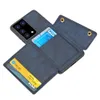 Hållbara knappar Läderfodral för Samsung Galaxy S21 S21ultra Case Magnetic Car Mount Phone Cover S20 Note20 Ultra Kickstand Holde1364434