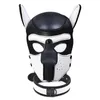 Fashion Dog Mask Puppy Cosplay Full Head per gioco di ruolo in gomma di lattice imbottito con orecchie 10 colori