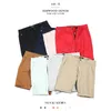 Summer Solid Shorts Men Cotton Slim Fit Knee Length Casual men clothes High Quality Plus Size 9 Color available 210713