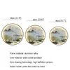 Wall Lamps Modern Landscape Painting LED Sconces Round Light Creative For Home Bedside