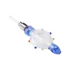 CSYC NC082 Glass Water Bong Dab Rig Smoking Pipes 510 Ceramic Quartz Tip Quartz Banger Nail 45/90 Degree Colorful Turtle Style Spill-Proof Pendant Bubbler Pipe