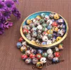 Émail cloisonné poli coloré 12mm perles rondes en vrac bijoux à bricoler soi-même faisant des boucles d'oreilles collier bracelets femmes accessoires en cuivre 20 pièces