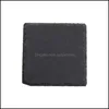 기타 Aessories Kitchen, Dining Bar Home Gardennatural Slate Coaster 테이블 장식 위스키 테마 와인 컵 홀더 코스터 단체 차