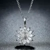 Moda charme girassol pingente colares para mulheres strass zircão clavícula cadeia choker jóias presentes g1206