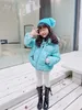 winter kids girls solid striped coat hooded children039s down jacket babies girl snow wear outwear warm coats6473215