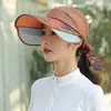 2021 Viagem solar de verão feminina de praia Viagens de férias moda moda selvagem chapéus para mulheres com box273c