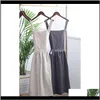 Förkläden Textilier Garden1pc Retro Women CottonLinen Apron Strap Restaurant Suit Home Drop Delivery 2021 CW6PL