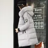 Kapüşonlu Gevşek Uzun Kadın Kış Ceket Kürk Yaka Ile Sıcak Kalın Parka Pamuk Yastıklı Kadın Moda Bayan Ceket Parkas 211018
