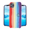 Liquid Rainbow Silicone Telefonfodral f￶r iPhone 14 13 12 11 Pro Max Mini XR XS 8 7 Plus Anti-Drop Cover