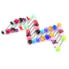 14g Pierścienie Akrylowe Multi Color Asortyment Elastyczny Język Barbells Body Piercing Jewlery