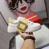 2022 Tasarımcı Lüks Kadın Rahat Ayakkabılar Düşük Üst Deri Sneaker Lady Buzağı Kristal Dantel-Up Beyaz Ayakkabı Sokak Tarzı Moda Comfortale COZZY Kutusu Boyutu ile 35-40