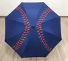 25st Nya Cheerleading Paraplyer Automatisk regn Kvinnor Trefaldiga Baseball Stitching Paraply Vindskyddad Kvinna Vattentät Parasol