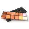 MAQUILLAJE PROFESIONAL Paleta de correctores correctores de 12 colores, Paleta de contorno para esculpir el rostro, Crema de base de 12 colores Vegana Cruelty Free