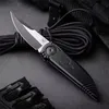Specialerbjudande Taktisk vikningskniv 9CR13MOV Tråd Ritningsblad Aluminiumhandtag utomhus EDC Pocket Knives med Retail Box7504373