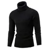 Męskie Turtleneck Swetry Gruby Zima Ciepły Sweter Neck Sweter Męskie Swetry Solid Color Swetry Sweter Mężczyźni Knitwear Mężczyzna Sweter 211221