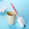 new Practical Sponge Cup Cleaning Brushes with Plastic Handle home bar Bottle Scrubber Brush EWE6377