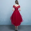 イブニングドレスLamya Alta Baixa Niewe Vestidos de FestaエレガンテマンガCurta Renda Vestido de Baile Barato Vintage Plusサイズ