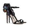 Fashion Summer Embroidery Webster Pumps Designer Sandals Women Luxury Wing Butterfly Gladiators