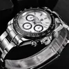 Сапфировые зеркало мужские часы бизнес кварцевые наручные часы мужчины 100 м водонепроницаемый спортивный хронограф Reloj Hombre наручные часы
