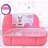 Haustiere Kaninchen Toilette Quadrat Bett Pfanne Töpfchen Trainer Bettwäsche Katzentoilette für Kleine Tiere Reinigungsmittel Drop Ship2759