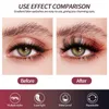 Naturliga färgade fransar Wispy Fluffy 3D Lash Faux Mink Ögonfransar Färgglada ögonfransar Strip Flerfärgade tvåfärgade falska ögonfransar för Cosplay daglig makeup