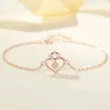 Wholale Custom Trendy 925 Sterling Sier Dames Ketting Hart Charms voor Armband