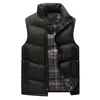 Coletes masculinos Outono inverno homens colete jaqueta para macho para baixo algodão-acolchoado quente warmeless weistcoat plus tamanho 5xl sobretudo veste gilet y557