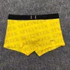 Katoen Ademend Onderbroek Zachte Heren Boxers Korte Sexy Mannelijke Shorts Boxer Letter Print Ondergoed Voor Mannen Sneldrogend