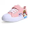 Dessin animé bébé chaussures de marche enfants fille anti-dérapant toile enfant respirant Sport baskets printemps mode appartements pour l'école 220115