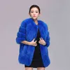 Kobiety zima puszysty futra futra wysokiej jakości gruby naśladowany futro płaszcz kobiety ciepłe 211110