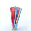 Dricka sugrör Multi Color Solid PP Plast Straw Reusable Bar och Party Rh08714