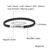 남자 여자 패션 보석 꼰 가죽 로프 브레이슬릿 스테인레스 스틸 스냅 수제 빈티지 팔찌를위한 뱅글 inte22